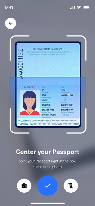 Document capture — UniPay screen