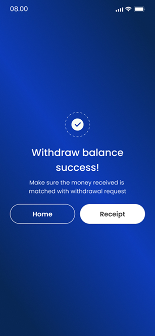 Withdrawal confirmation — ZapPay screen